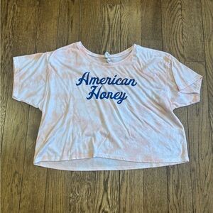 American honey boxy cropped tshirt